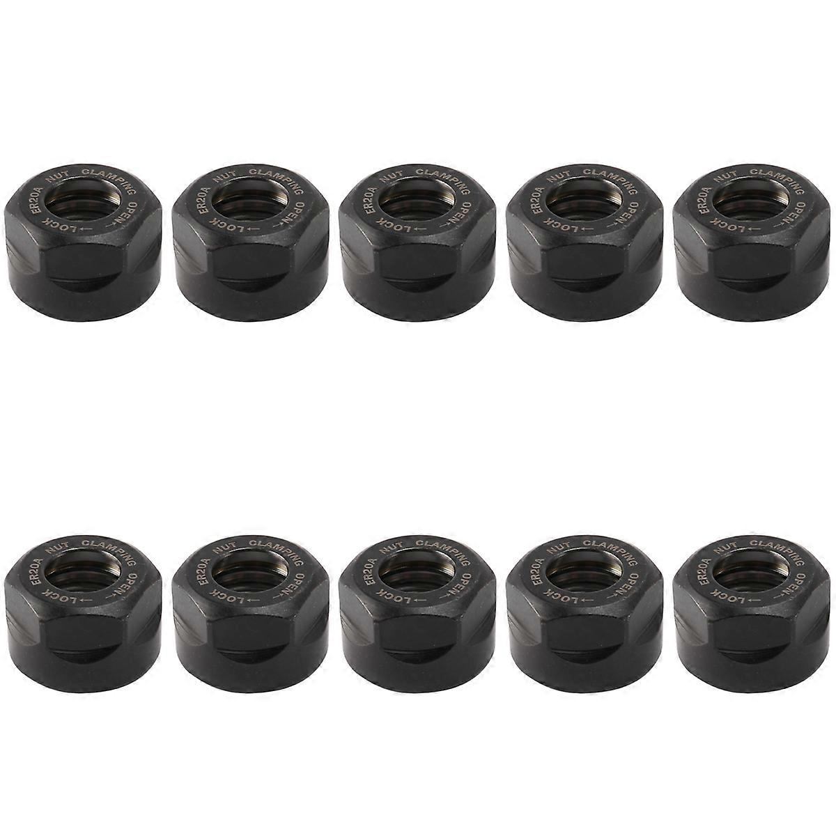 10X ER20 Collet Clamping Nuts for CNC Milling Chuck Holder Lathe