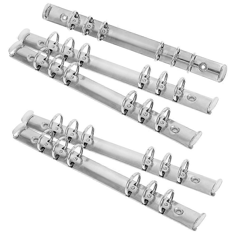 Notebook Mechanism Replacement Kit 6-Ring Binder Mechanism For Loose Leaf Book Diy Making 22.00X2.00X2.00Cm 5Pcs