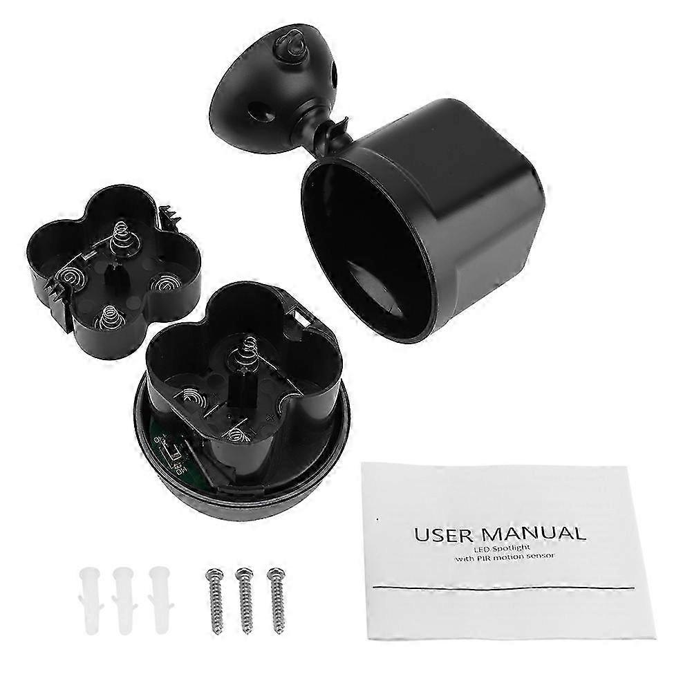 360-Degree Rotatable 4-LED Wall Lamp with Motion Sensor