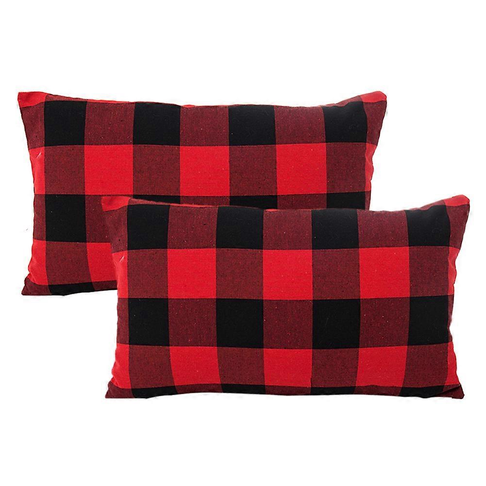 Christmas Buffalo Check Plaid, Home Decor Cushion Covers With Polyester Linen Texture, Square Throw Pillow Cases For Cozy Bed And Sofa, Invisible
