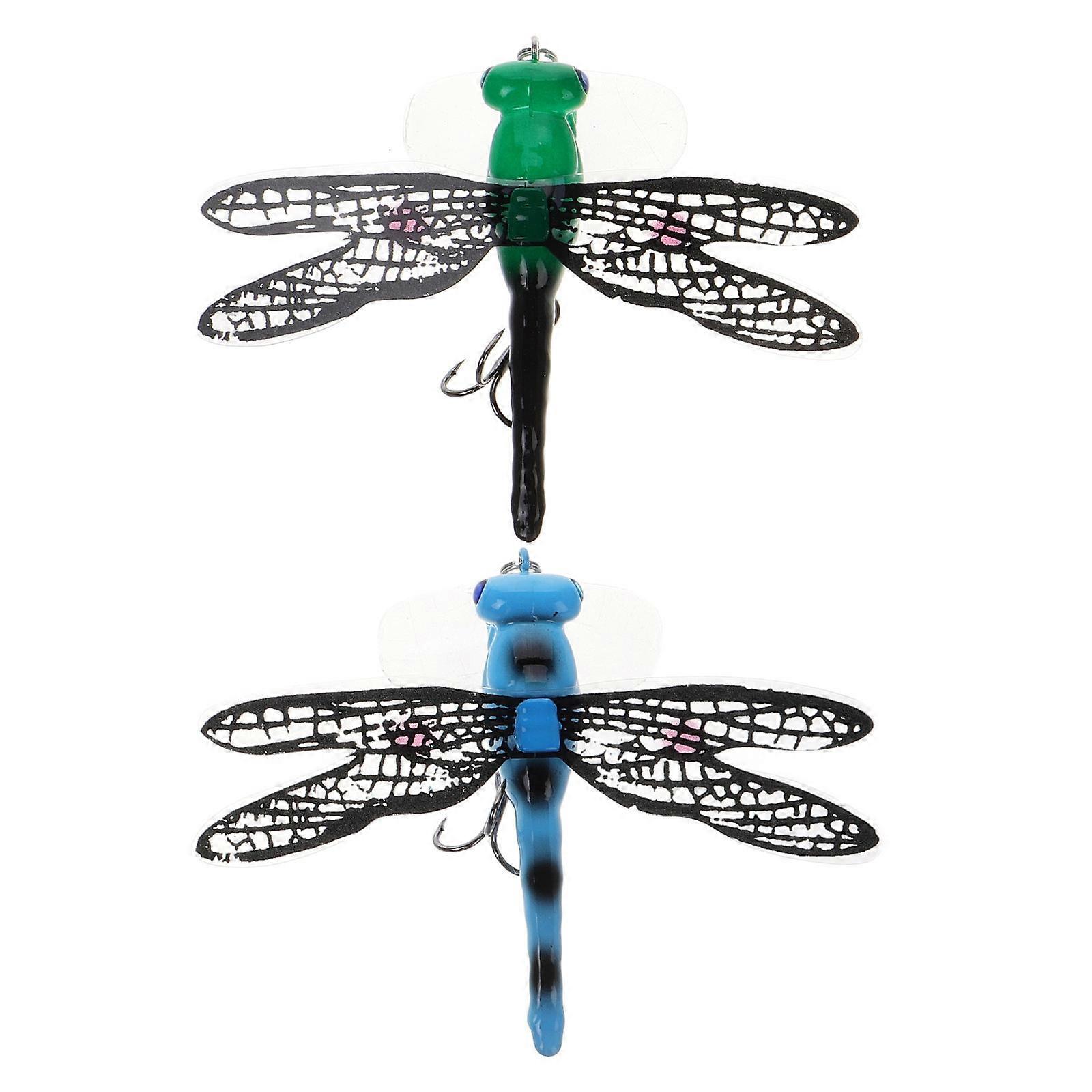 Artificial Dragonfly Fishing Bait Realistic Design Water Surface Movement Simulation 2Pcs