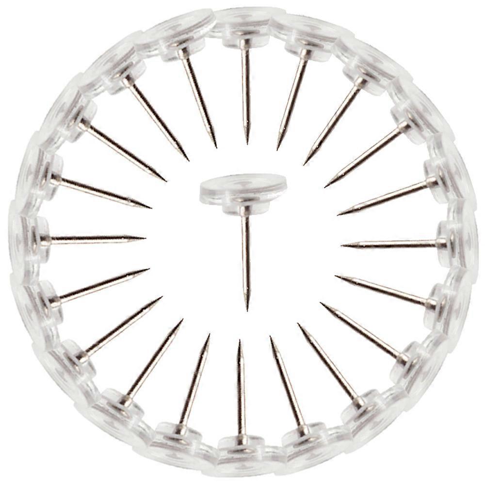 Clear Thumb Tacks 200Pcs Plastic Transparent Push Pins with Safe Storage for Fixing