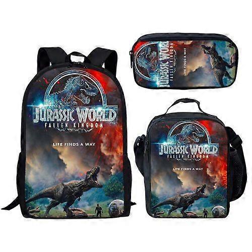 Student backpack three piece set cartoon backpack