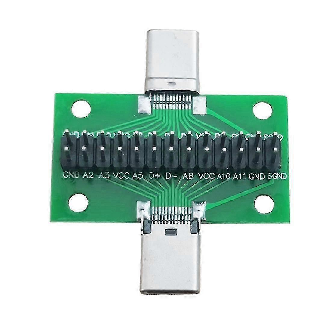 Male To Female Type C Test PCB Board Universal Board with USB 3.1 Port 20.6X36.2MM Test Board with