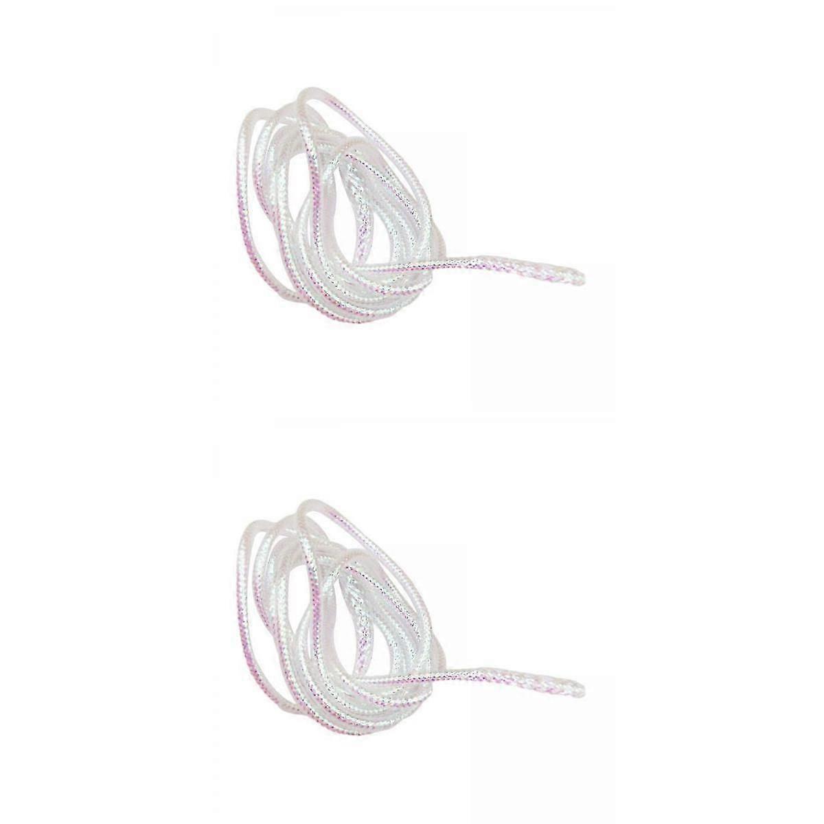 2 Pieces 4M Braid Mylar Tube Fly Tying Materials Round Holographic Cord