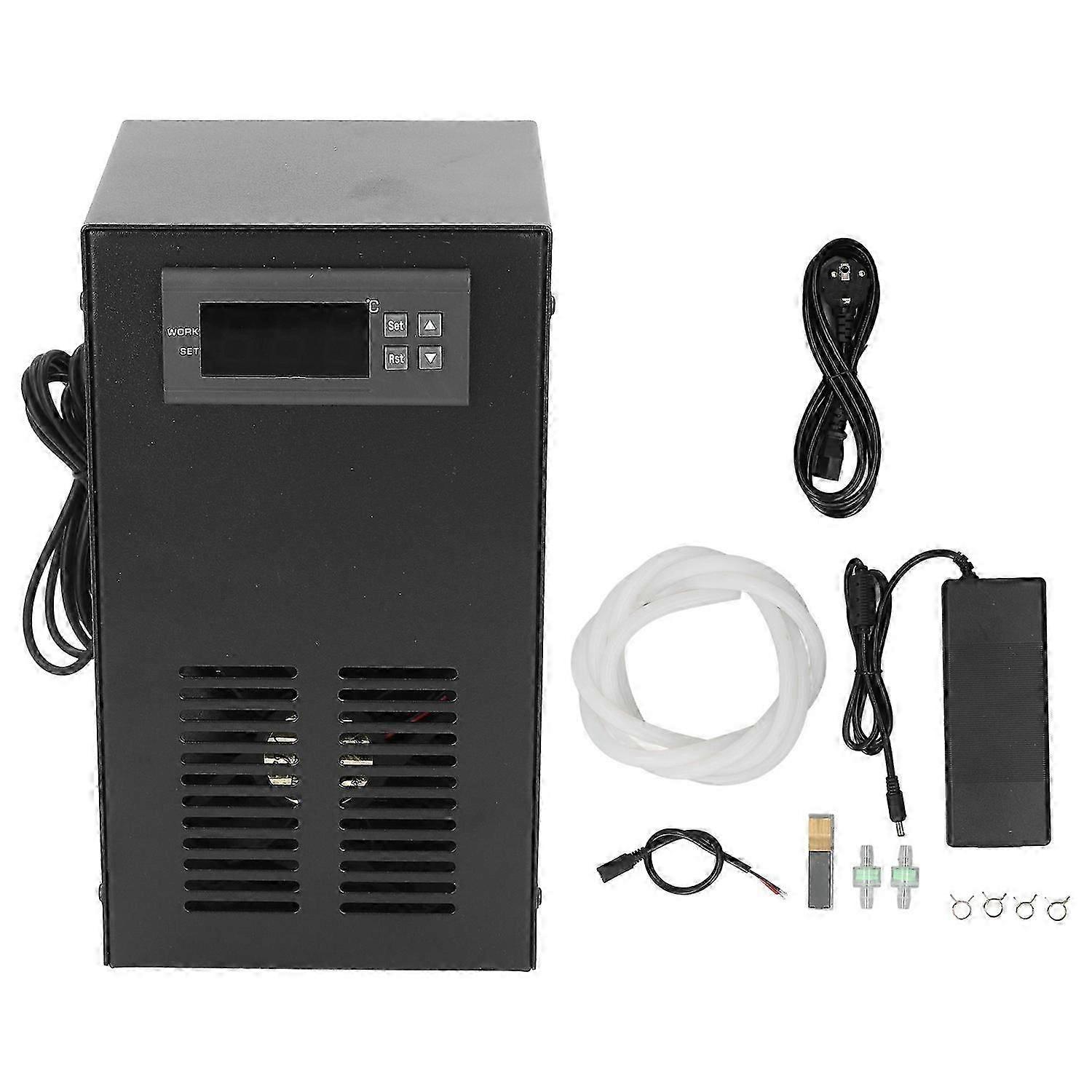 Refroidisseur de réservoir d’eau 120W Refroidissement rapide à faible bruit Refroidisseur d’eau d’aquarium 35L pour système hydroponique 100