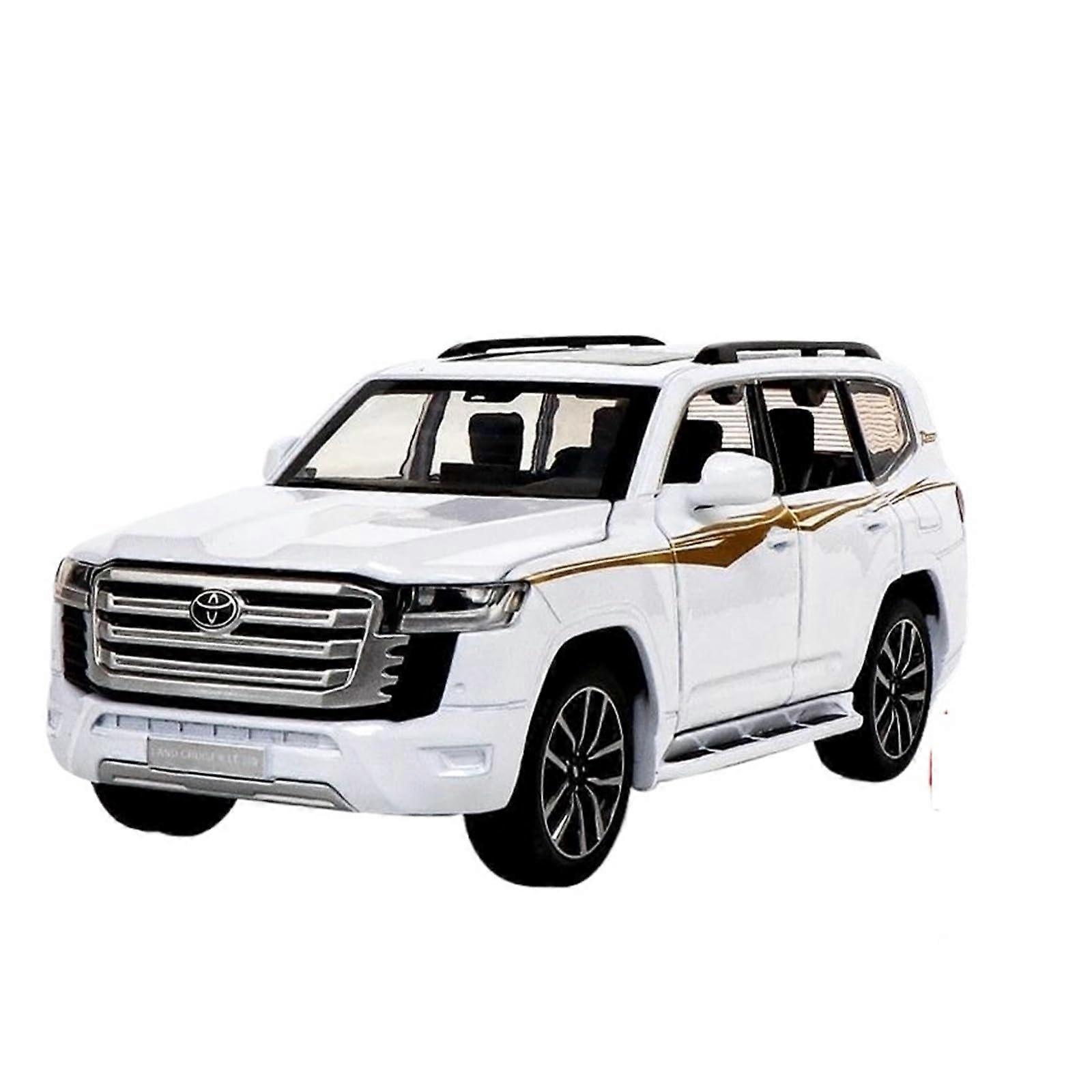 Miniature Model 1:32 Scale Die-Cast SUV Toy with Sound and Light Features in White