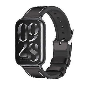 Mijobs Bracelet De Montre En Cuir TPU Pour Xiaomi Smart Band 9 Pro / 8 Pro