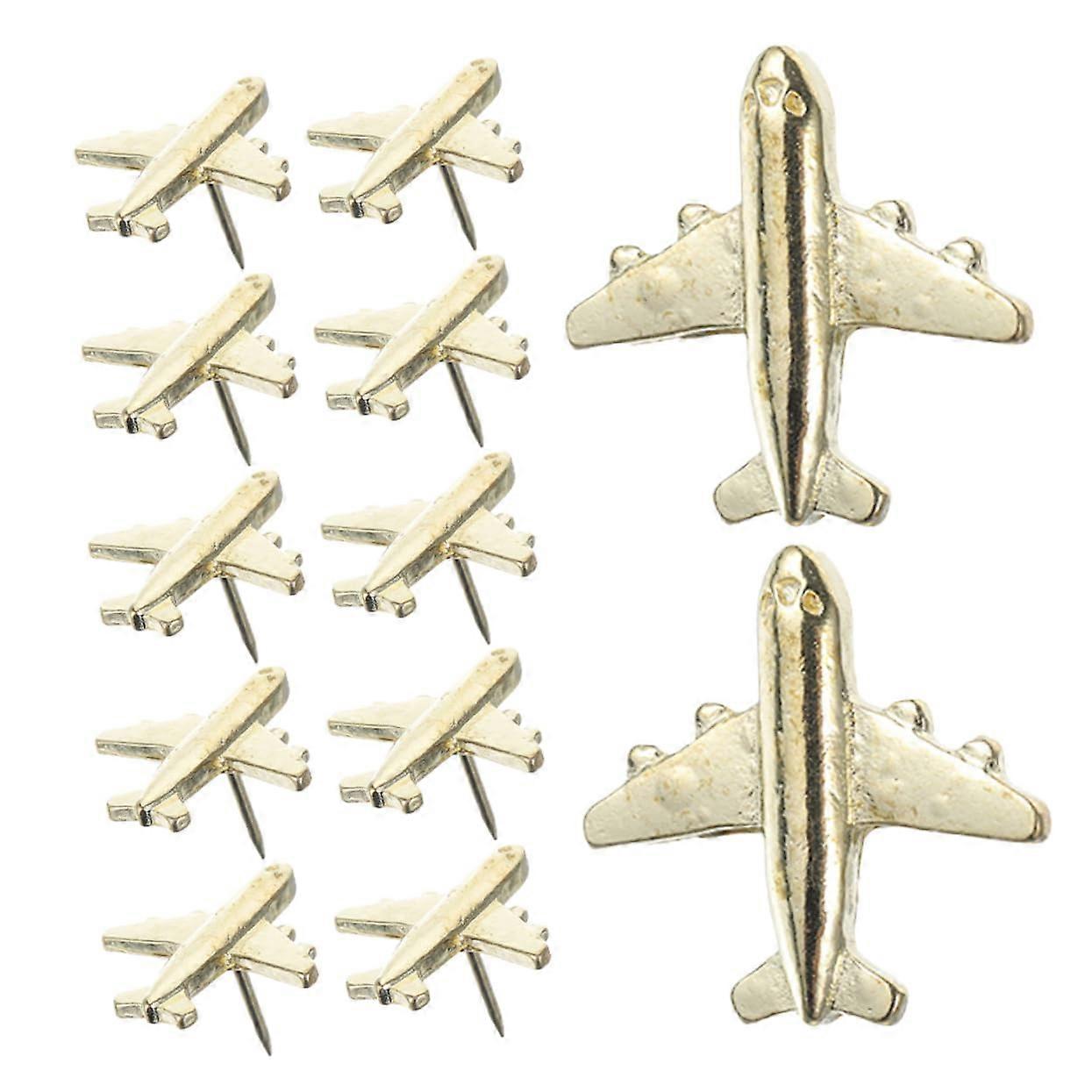 Metal Push Pins Airplane Shape for Bulletin Board, Secure Fastening for Office DIY