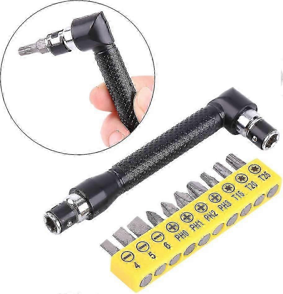 2024 10 Pcs L Shape Extension Handle Double Head Hex Socket Screwdriver Flat Torx Tool Kit