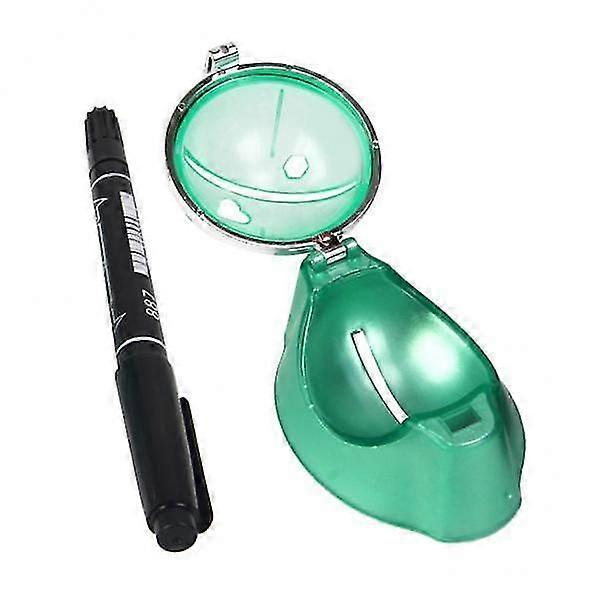 2xGolf Ball Liner Marker Putting Drawing Alignment Tool with Pen Green+Black