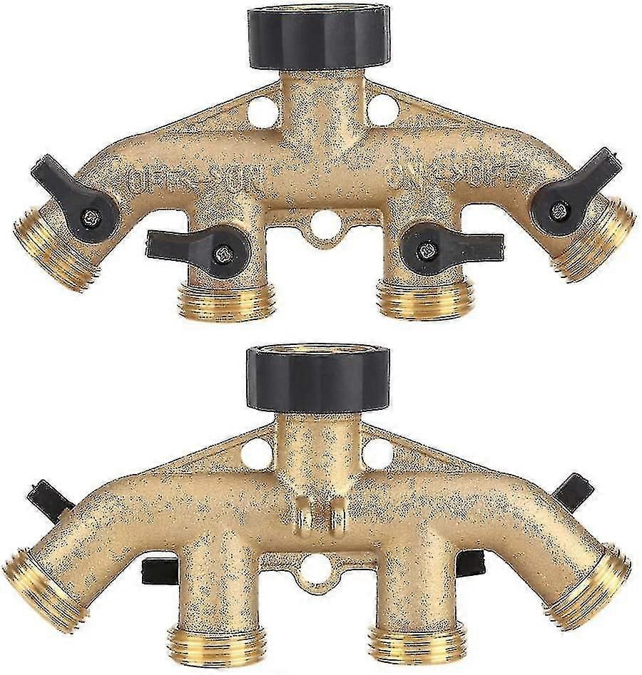 Garden Messing 4-vejs tap slange splitter switch ventil
