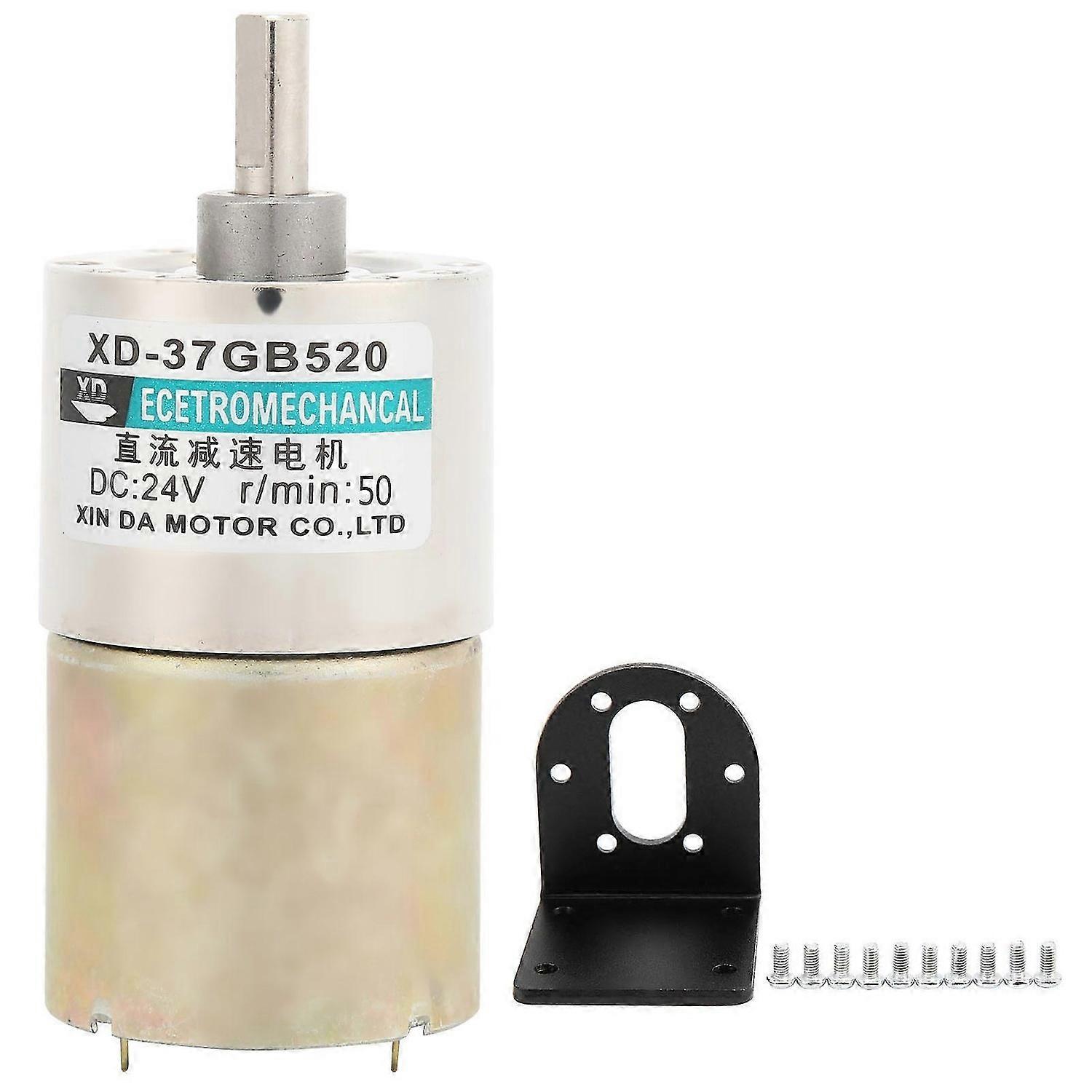 DC Reduction Motor with Bracket CW/CCW Large Torsion for CNC Machine Tool 24V XD37GB52050rpm/min