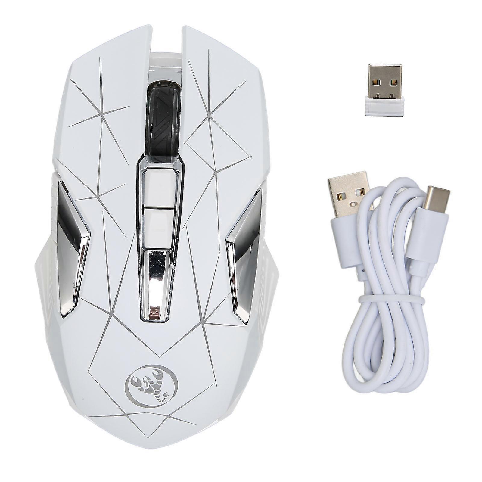 2.4G Wireless Ergonomic Design 3 DPI Nonslip Roller USB Rechargeable Gaming Mouse for PC Laptop Computer