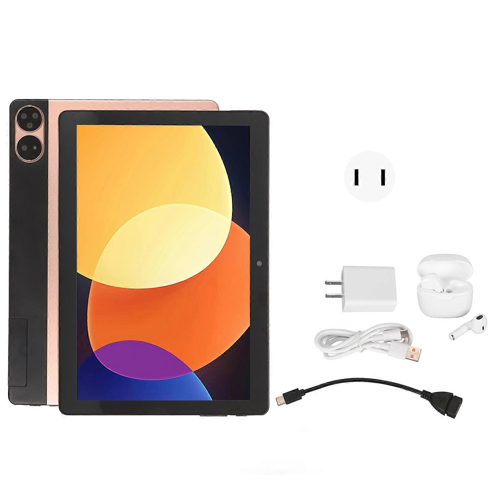 10.1 Inch Tablet 1080P Front 8MP Rear 16MP Camera 8 Core Tablet with Bluetooth Earbuds