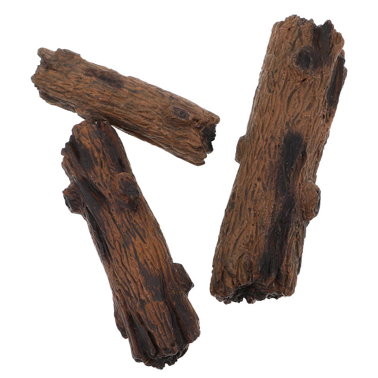 Simulation Tree Trunk Miniature Resin Crafts for Decoration 3Pcs Set