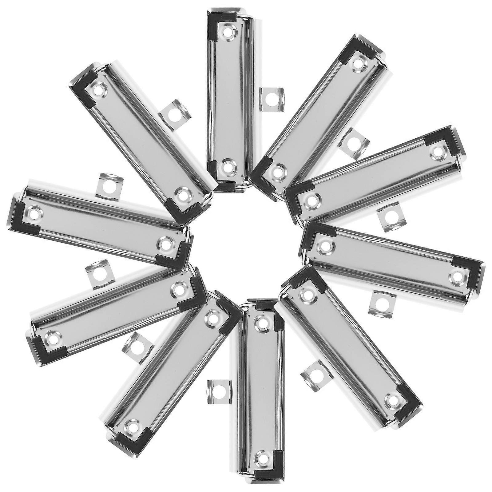 Clipboard Hardware Clip Lightweight Office Workers 10Pcs
