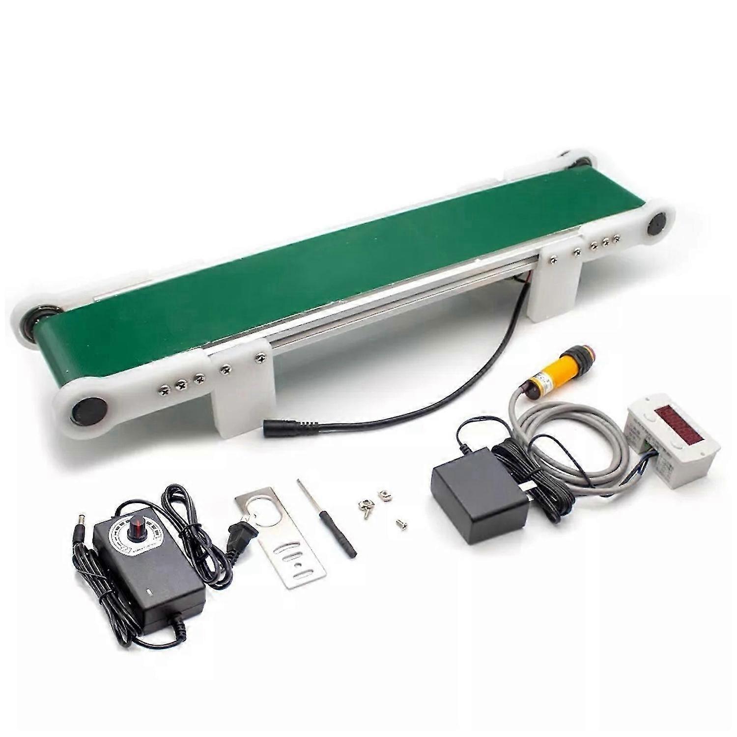 80mm Adjustable Speed Desktop Conveyor Belt with Photoelectric Counter - Compact & Efficient for Small-Scale Production
