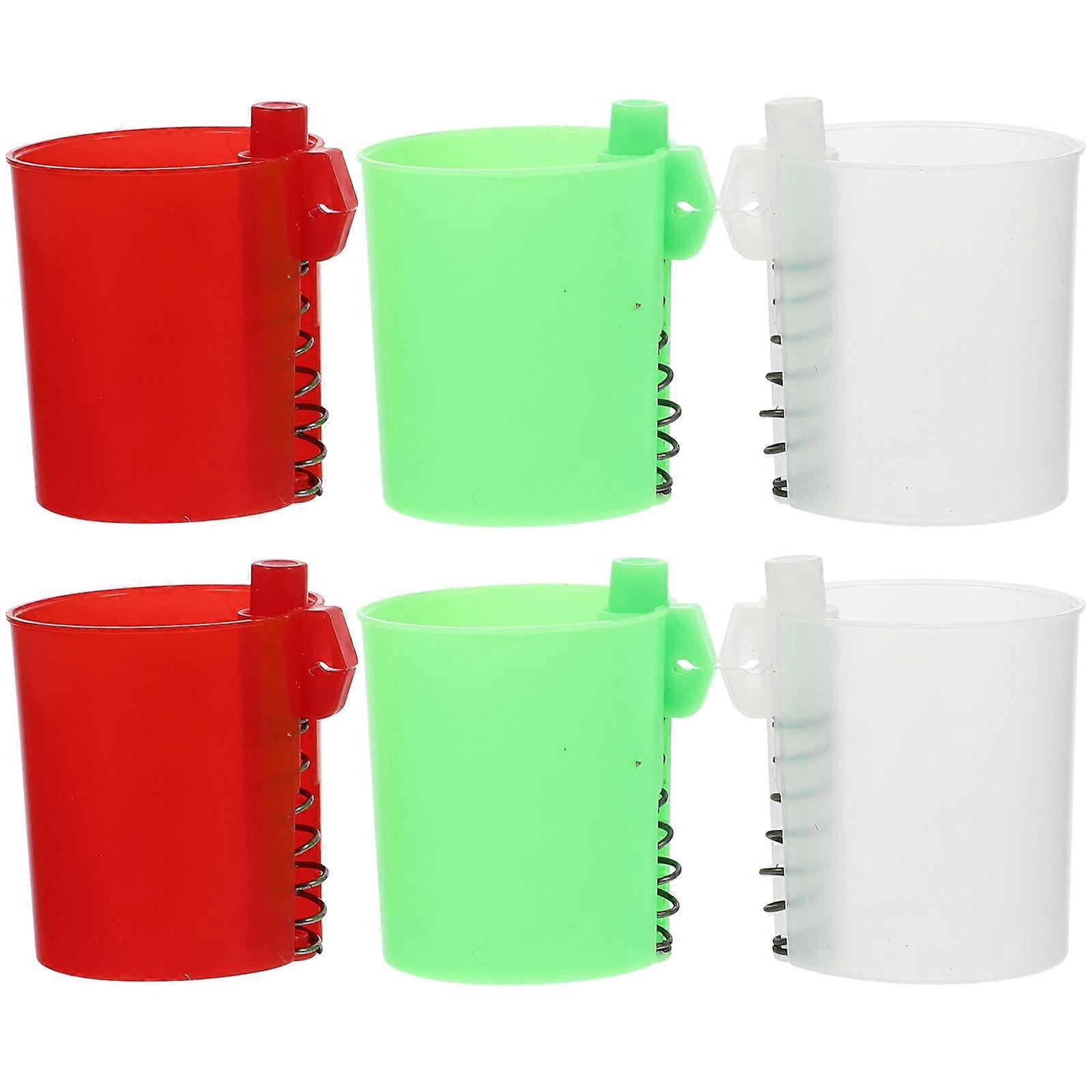 6pcs Durable Fishing Bait Trap Cage for Ground Baiting – Compact Design Suitable for Deep Water Fishing – Available in Red, Green, and White