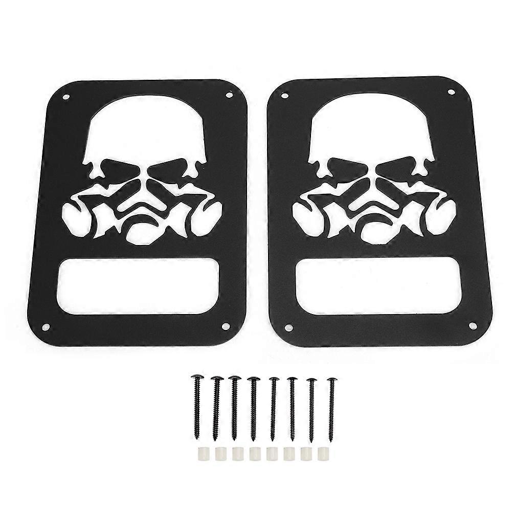 Protetor decorativo para lanterna traseira, 2 peças, compatível com Jeep Wrangler JK 2007-2017