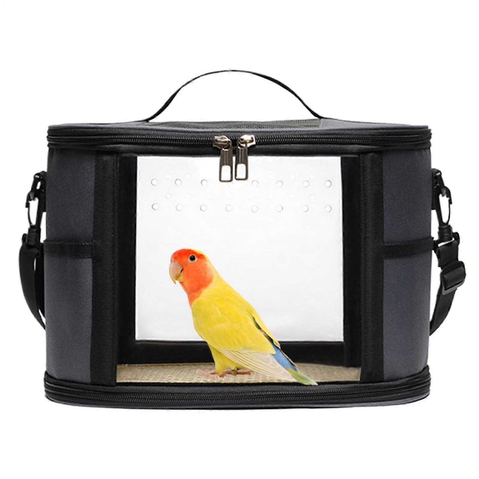 VogelReisetasche – φορητός κρεμαστός φορέας, ελαφρύς, αναπνεύσιμος, κλουβί ταξιδιού για χάμστερ, budgies, μέγεθος L 33 x W 24 x H 6 cm