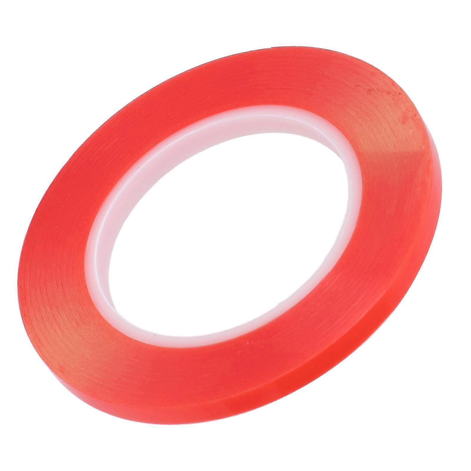 PET Double Side Tape Ring Shape Waterproof Adhesive Gasket for Home Objects Fixation Red 15mm / 0.59in 