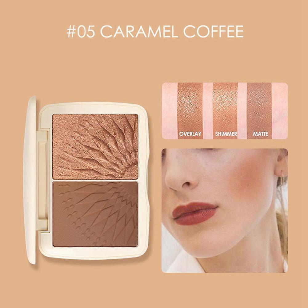 Face Blusher Matte Waterproof Long Lasting Blush Shading Powder Makeup(#5 )