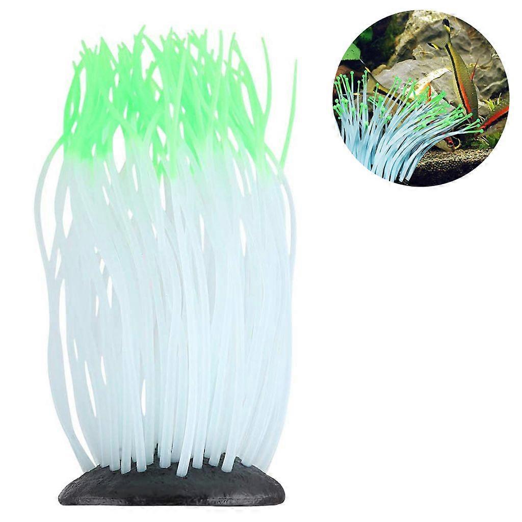 Glowing artificial anemones for aquarium decoration