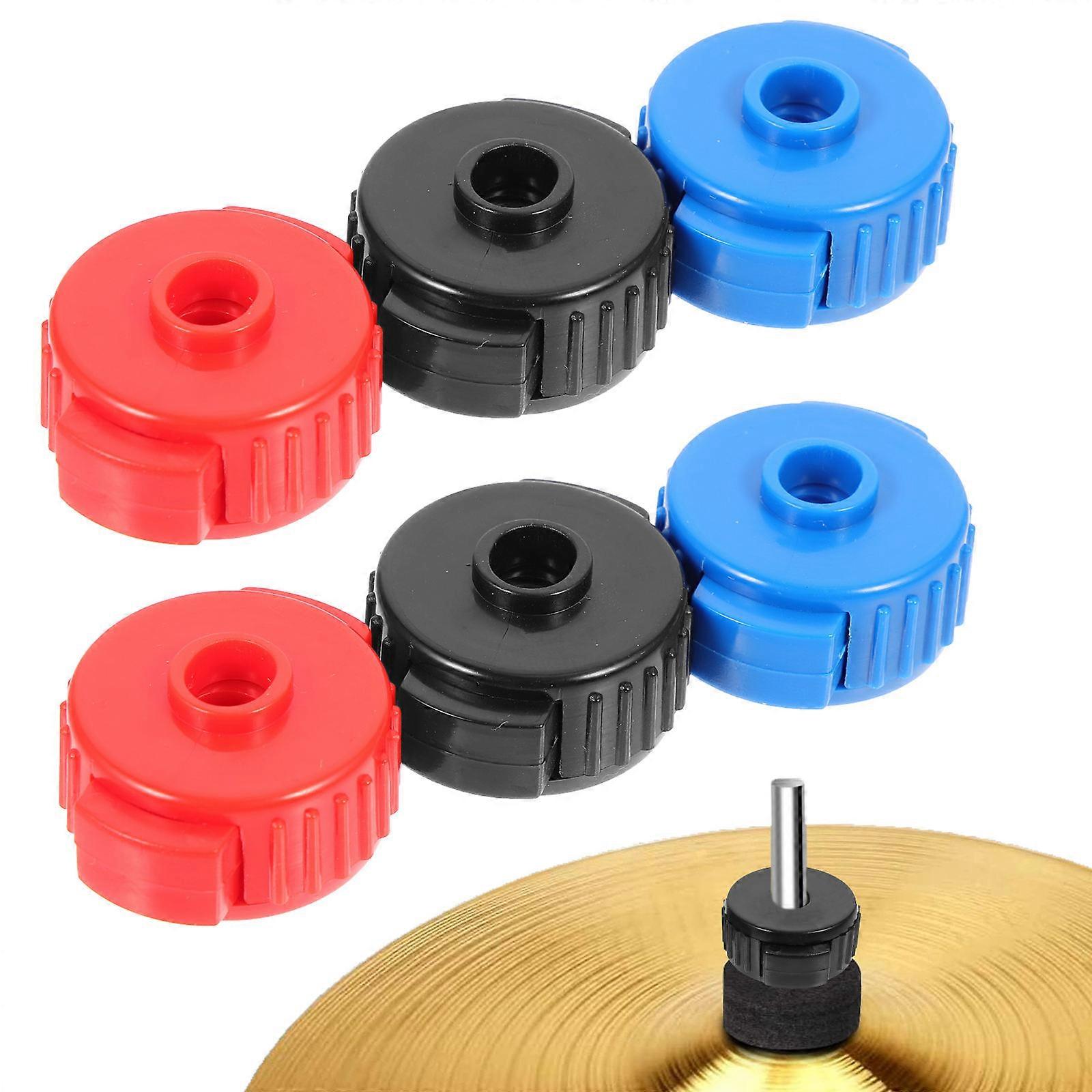 6pcs Quick Release Cymbal Nuts, Durable Plastic Drum Accessories for Easy Installation, Noise Reduction for Drum Kits During Recording