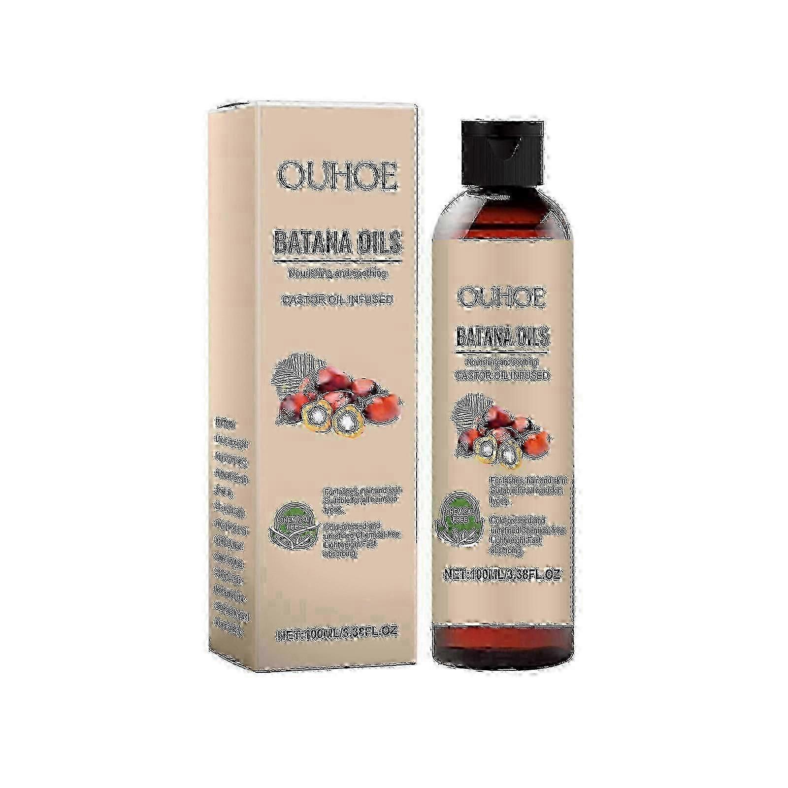 OUHOE Batana castor oil, nourishing scalp, repairing dry and frizzy, smooth and shiny, soft and shiny fluffy hair