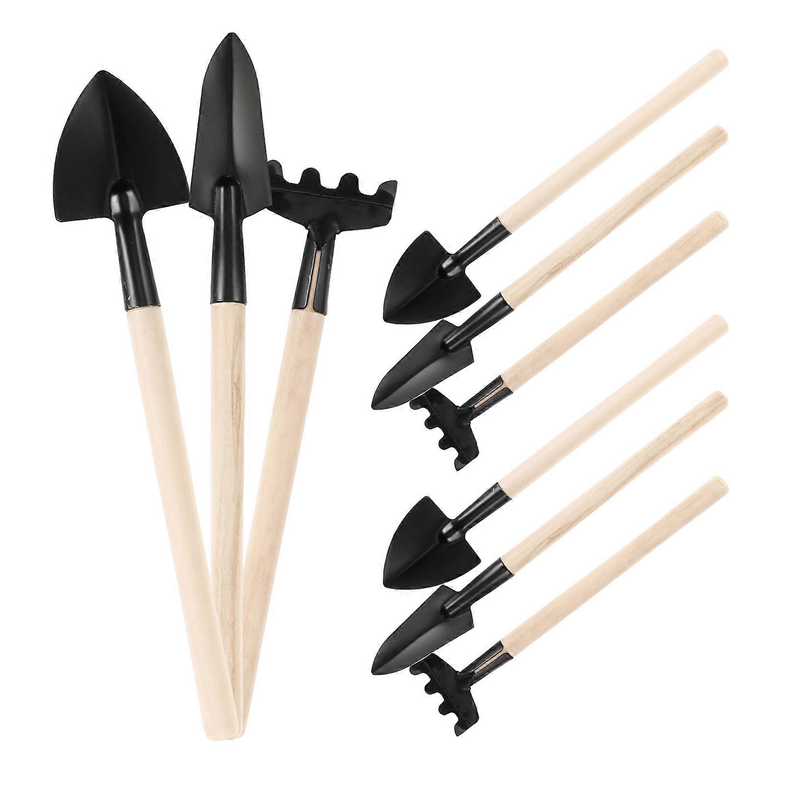 Handheld Gardening Tools Portable Rake for Indoor Plants Weeding Trimming 9Pcs