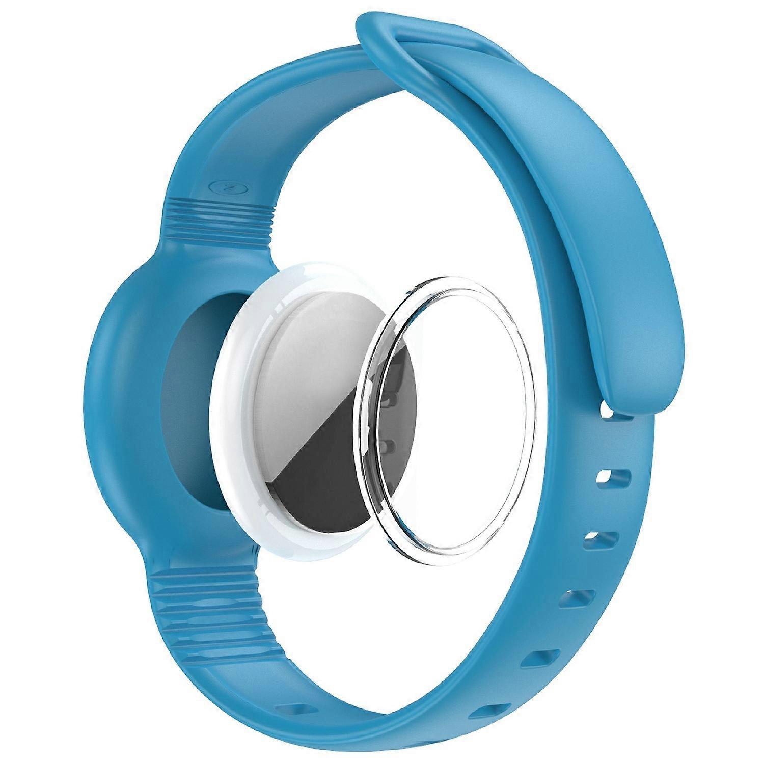 CS27 Watch Strap for Apple AirTag Tracker Protective Case Silicone Wristband for Children Adult