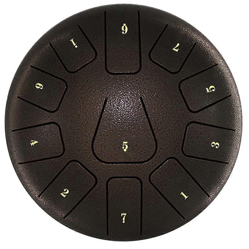 8 Steel Tongue Drums, 11Tone Tamburin mit Drumsticks und Fingerpicks für Meditation Tamburin Instrument H