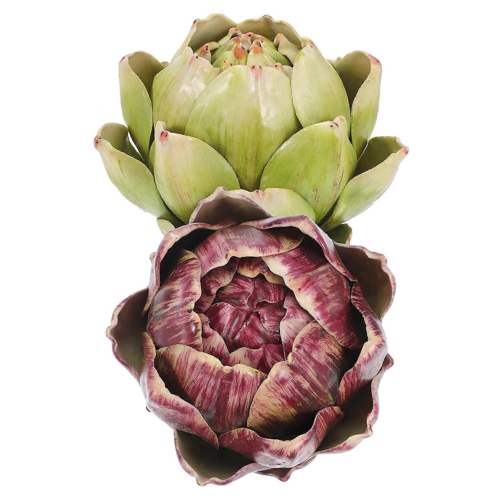 2pcs Artificial Artichokes Decorative Fake Artichoke Models