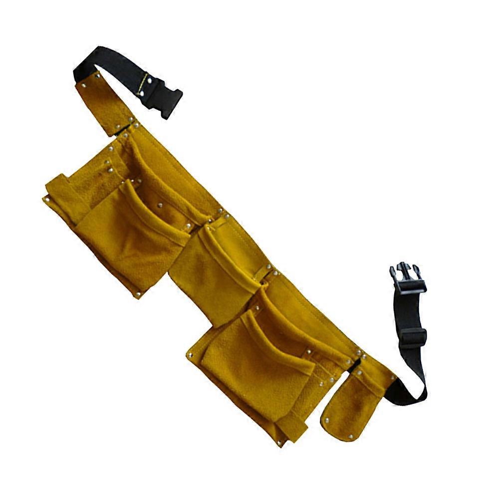 Waist Bag for Technicians with Hook and Loop Closure Khaki Color Portable Tool Pouch 7.5 Inches