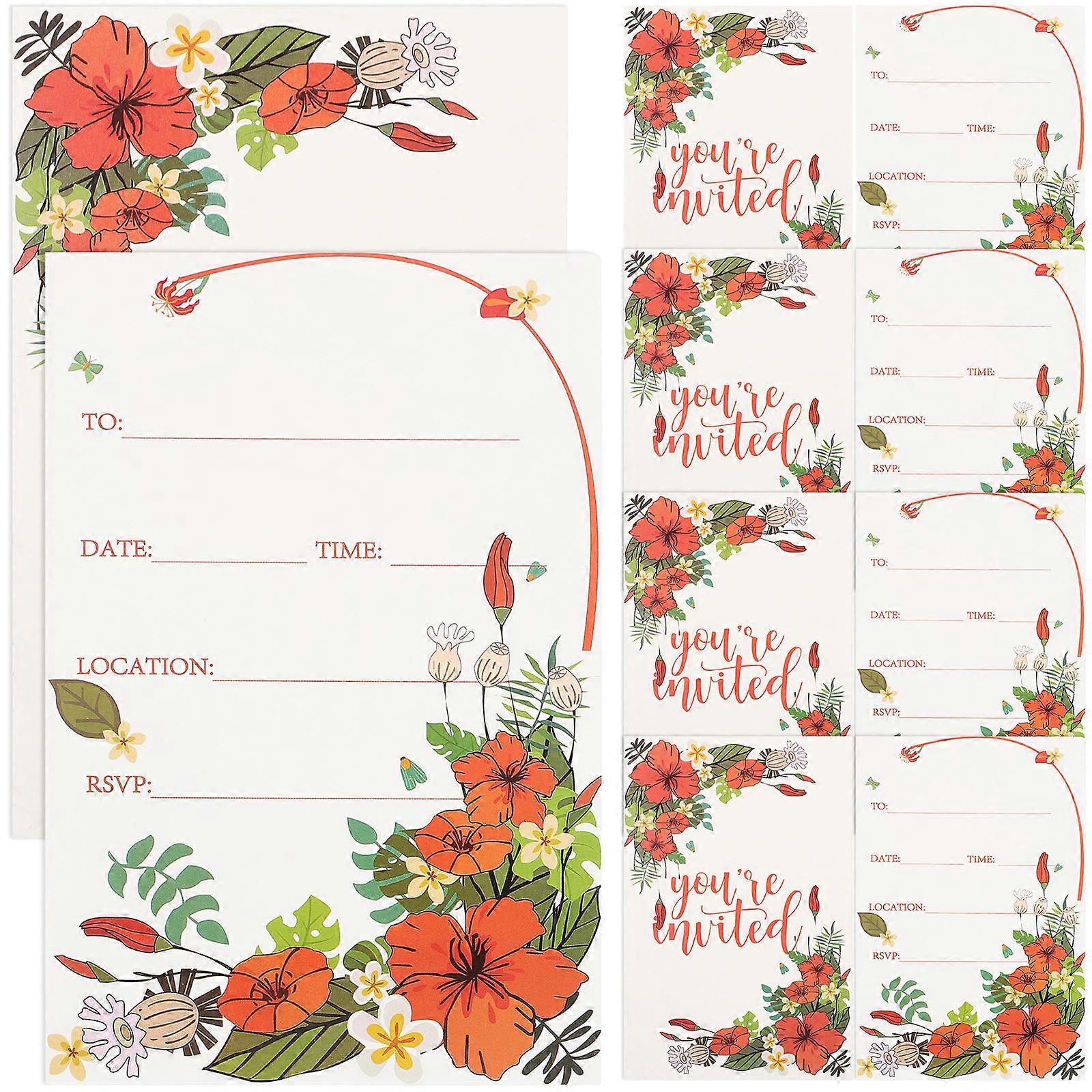 Wedding Invitation Cards Message Sending Various Social Events Rectangular Paper Creative Cards For Lovers 10Sheets