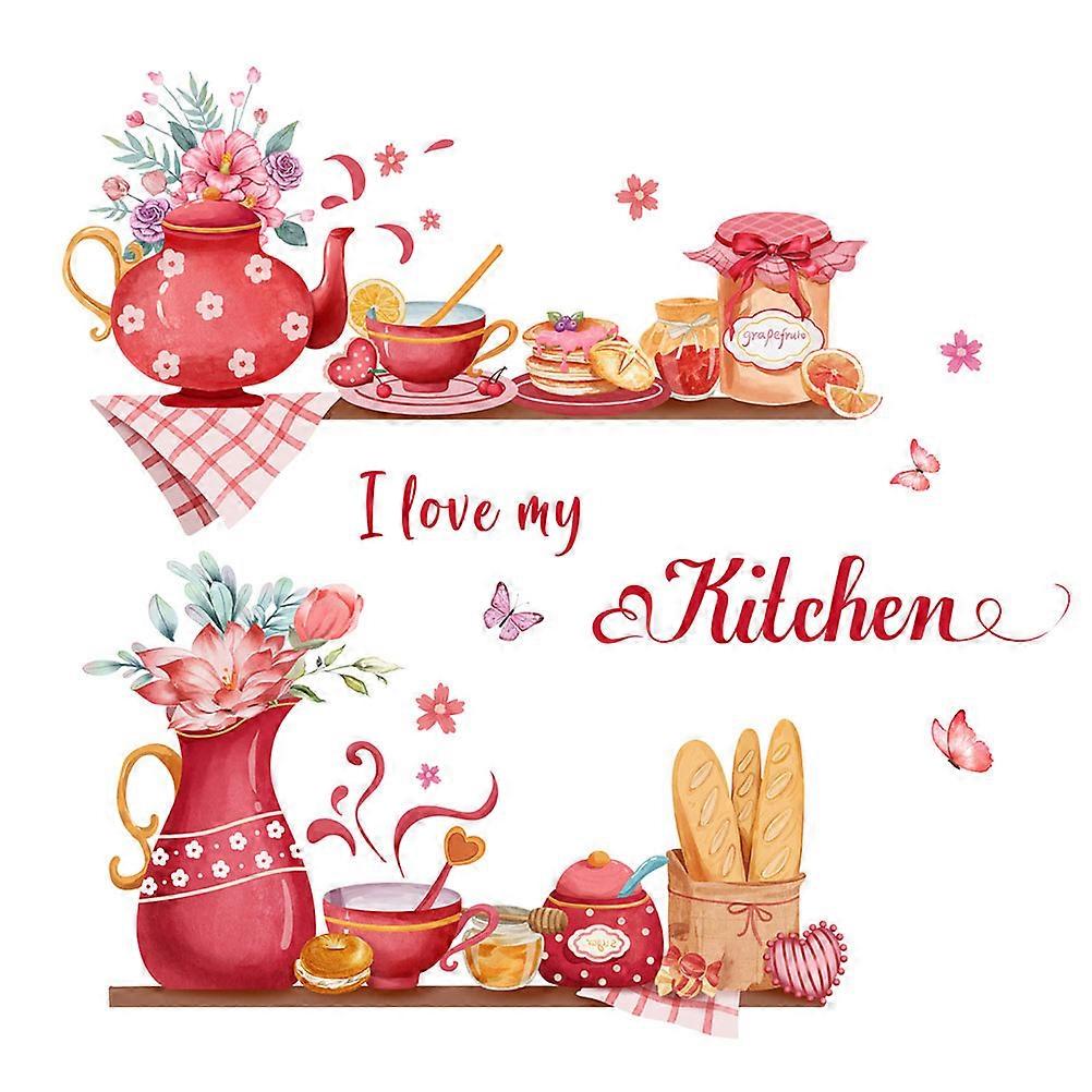 Decorative Wall Sticker For Kitchen Easy To Clean Assorted Color 1Set