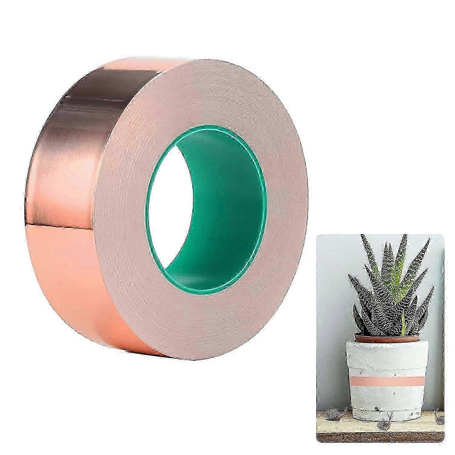 Nastro adesivo in rame largo 30 mm, repellente per lumache conduttive 20M