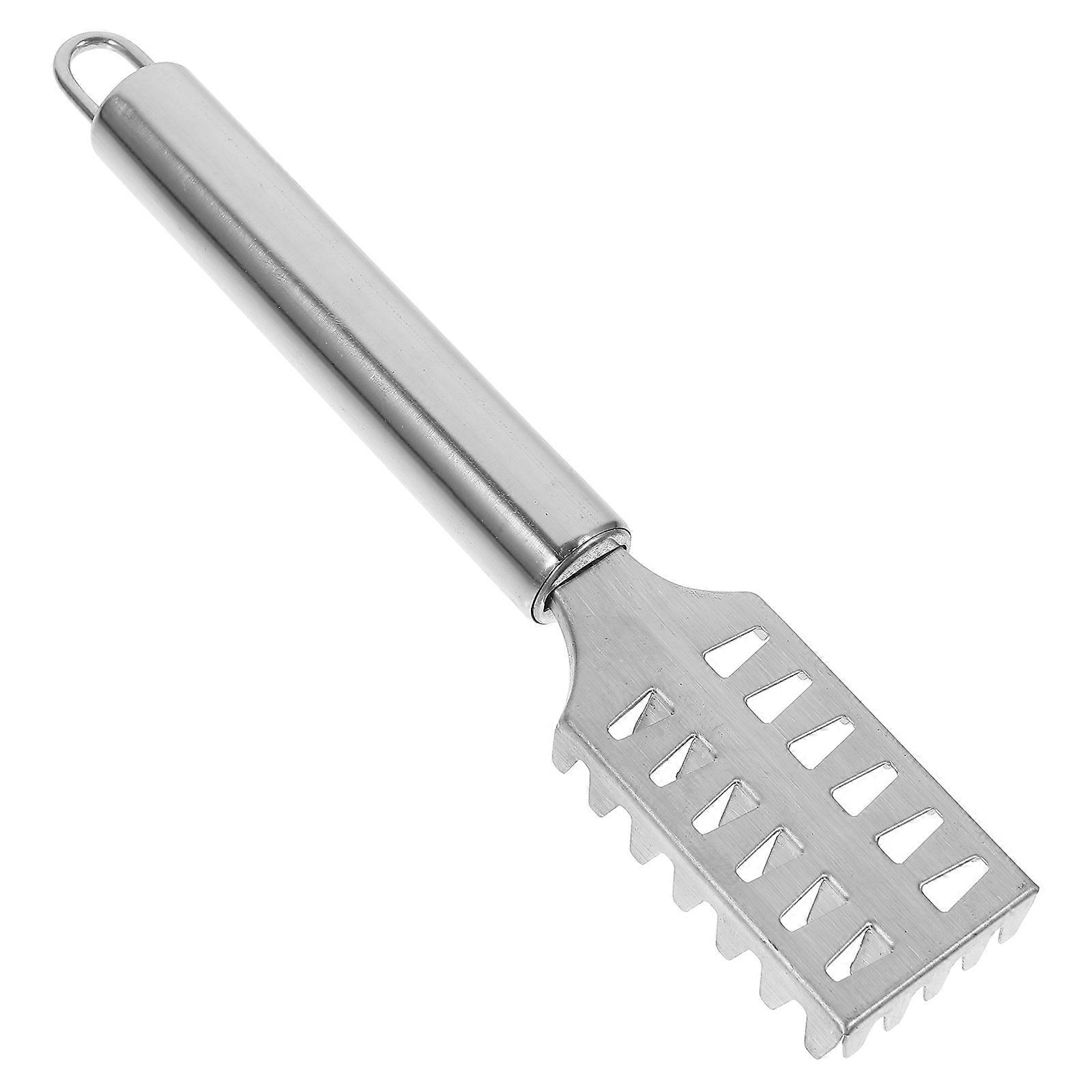 Stainless Steel Remover Handle Fish Scraping Scale Fish Cleaning Tools Comfortable Grip 19.50X3.50X3.50CM 1Pcs