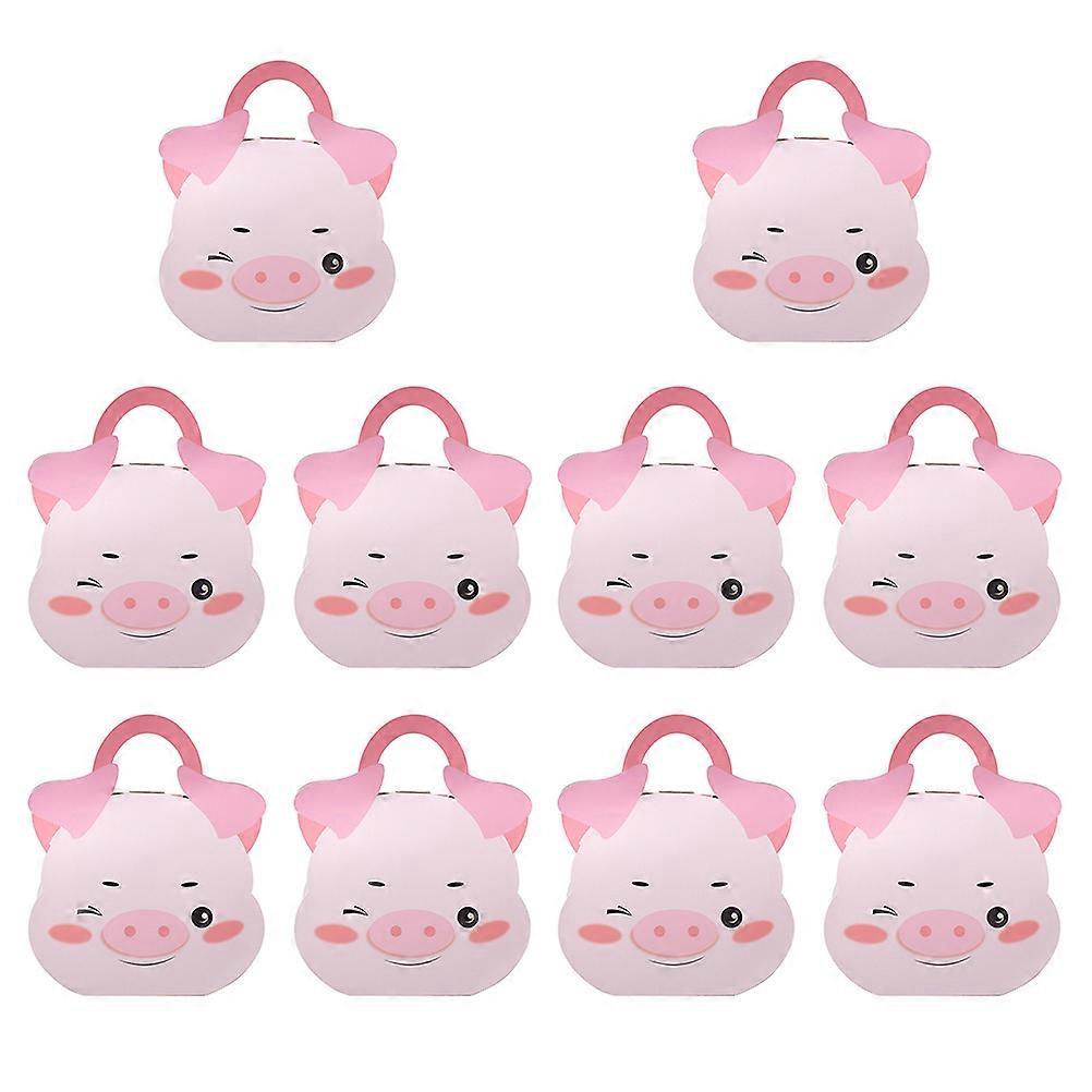 10Pcs Pig Design Wrapping Boxes For Snack Containment At Birthday Parties And Celebrations