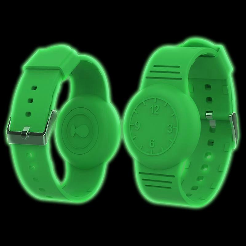 For Apple AirTag Tracker Soft Cover Kids Watch Band Silicone Wrist Strap with Clock Numbers