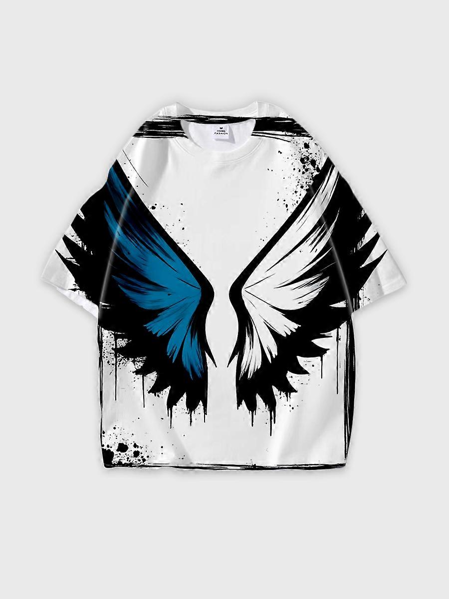 T-shirt round neck Pattern loose short sleeve N3102