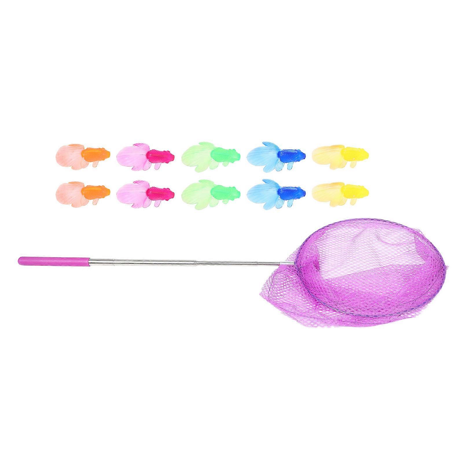 Aquarium Decoration Fishing Net For Pond And Stream Play Sturdy Material Assorted Color 1 Set