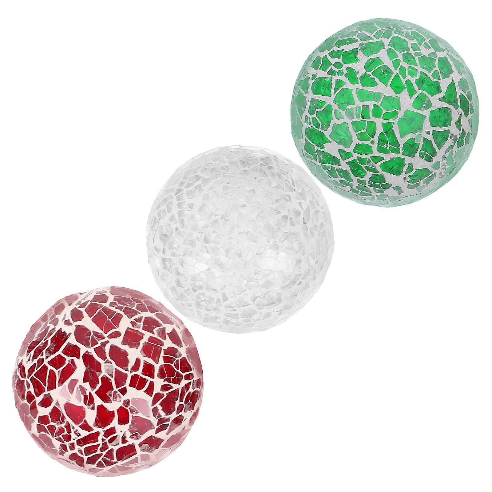 Decorative Spheres Decorations Themed Parties Glass Foams Material 6cm Red 3Pcs