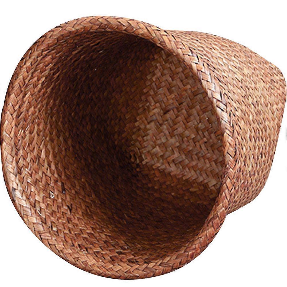 Woven Trash Storage Basket Daily Use Trash Can Household Trash Bucket Home Supply