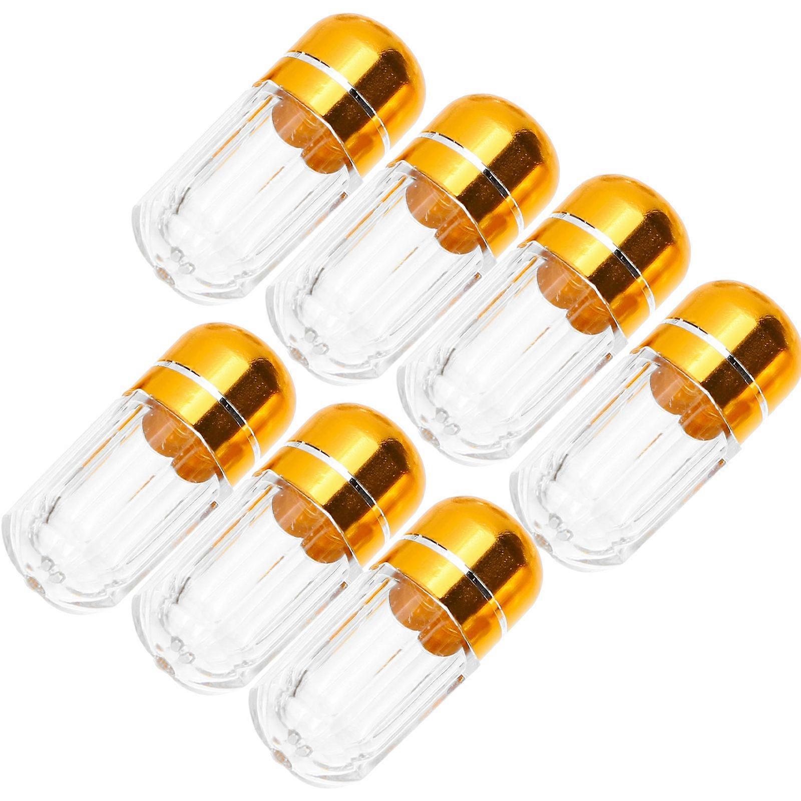Golden Plastic Pill Container bottles for Decor Use Safe Durable Leak Proof Wide Mouth Design 20pcs