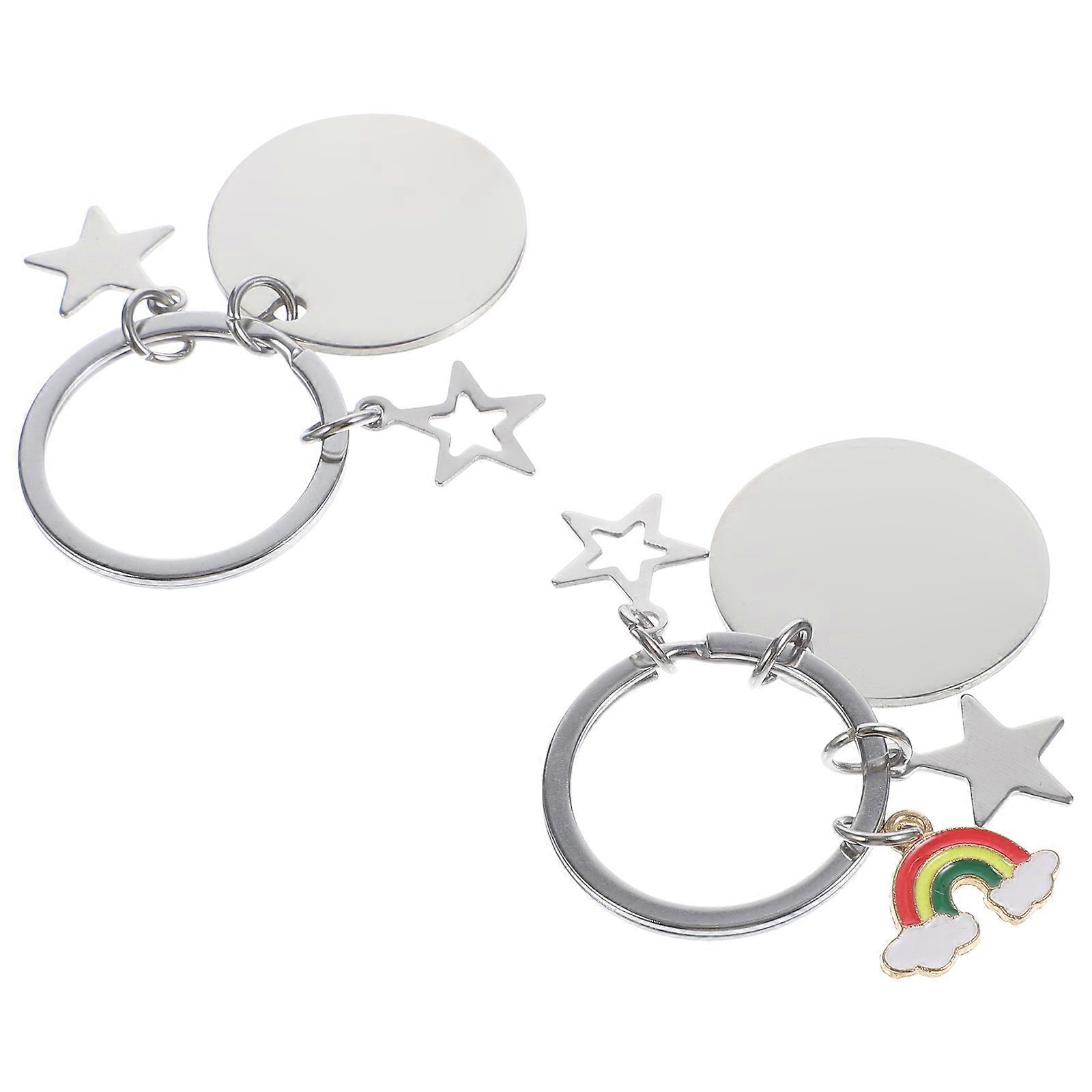 Keyring For Bag Friends Keychain Friends Chic Style Key Hanging Ornament 6x3x0.2cm 2Pcs