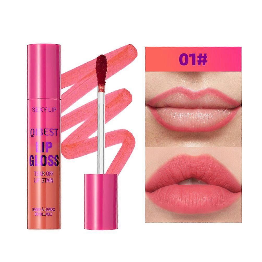 Peel Off Lip Tint Stain, Durable Waterproof Peel Off Lip Liner, Highly Pigmented Matte Lip Gloss Glossy Lip Oil Lip Makeup