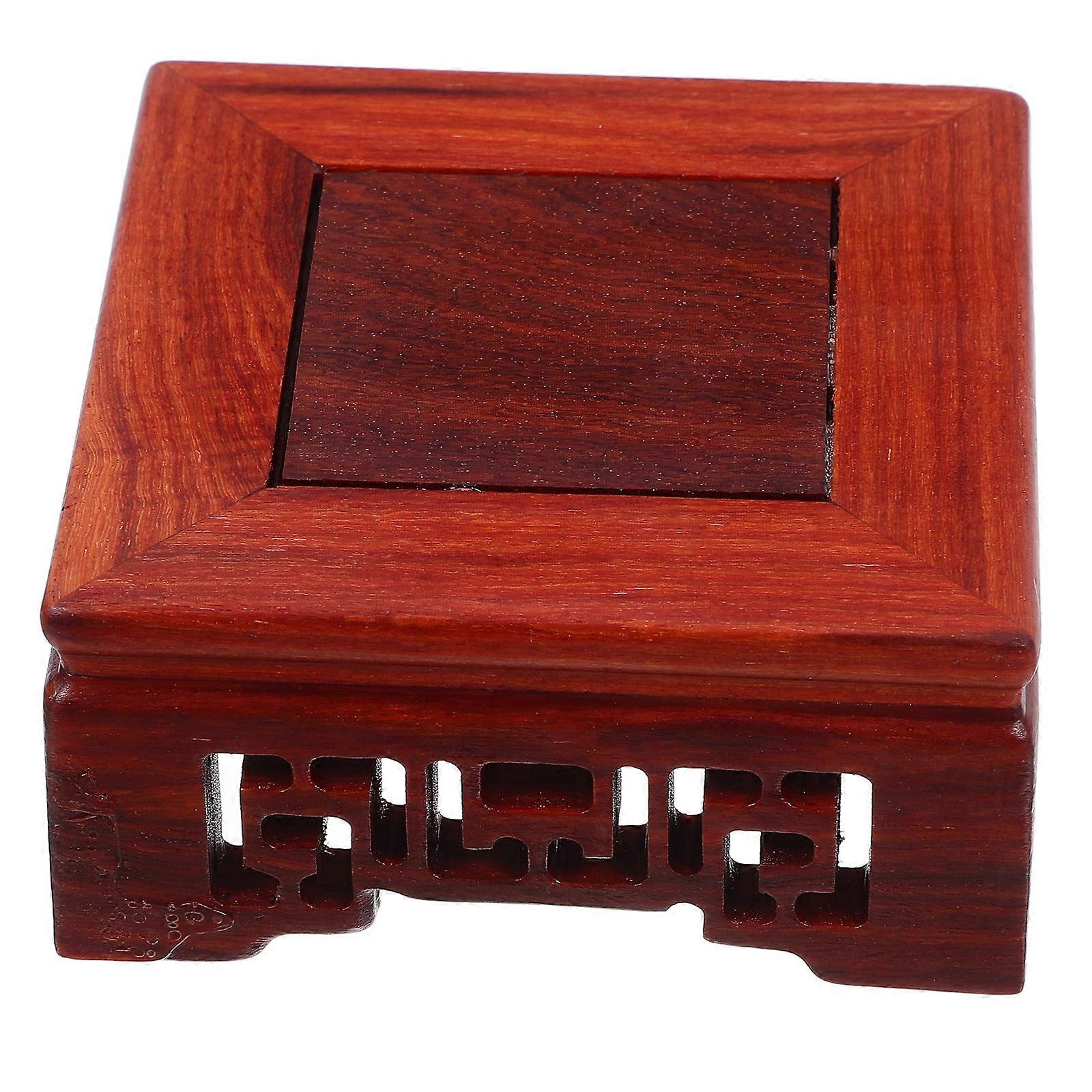 Wooden Flowerpot Stand for Display MultiUse Storage Base Stable and Convenient Home Decor 12.5x12.5x1.5 inches