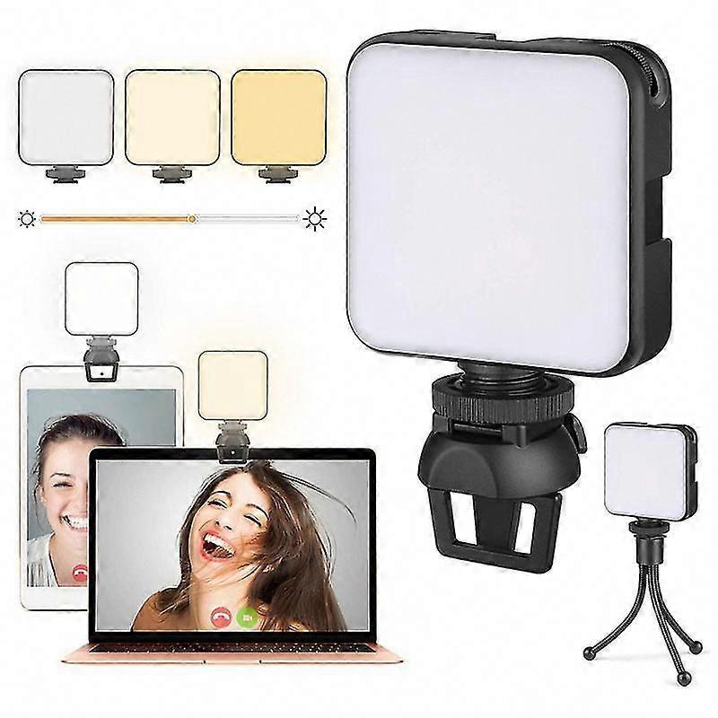 ARTCISE LED Video Light with 2000mAh Battery, 2500-6500K Adjustable, Cold Shoe Mount for DSLR Cameras & Vlogging